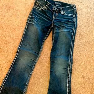 Silver boot cut jeans